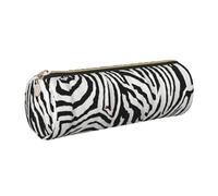 Zebra Print Print Pencil Case Cylindrical Stylish Pen Pouch Office Accessories Stationery Organizer