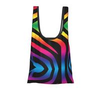 Zebra Print Print Reusable, Foldable,Washable Grocery Bags Foldable in A Pouch Eco Tote Shopping Bag,Daily Shopping Loading