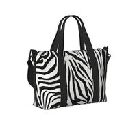 Zebra Print Print Travel Hand Bag for Women Men Lightweight Foldable for Weekend Trips Gym Vacation