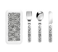 Zebra Print Print Utensils Silverware Set,Safe Spoons and Forks Knife, Stainless Steel,Dishwasher Sa