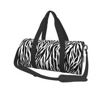 Zebra Print Printed Canvas Travel Duffel Bag - Gym Sports Bag with Large Capacity for Weekend Business Travel