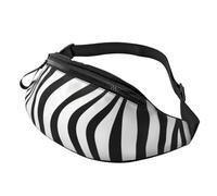 Zebra Print Printed Fanny Pack for Men Women Crossbody Waist Bag Pack Bum Bag with Adjustable Strap for Hiking Running Travel Cycling