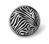Zebra Print Round Badge Cute Brooch Hats Jackets Decor Personalized Lapel Pin Clothing Jewelry Accessories for Wedding Party Gift