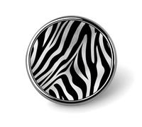 Zebra Print Round Badge Personalized Metal Lapel Pin Badges Fit Clothing Bags Hat Humorous Printed Brooch Badge Party Decorations Accessories for Men Women