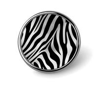 Zebra Print Round Lapel Pins for Men Women Metal Button Pin Fashion Personalized Brooch Pins for Men Suits Cute Brooch Badge for Backpack Clothing Hat Bag Decoration