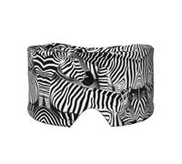 Zebra Print Sleep Eye and Ear Muffs Mask - Adjustable Perfect for Travel, Yoga - Eliminate Fatigue