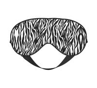 Zebra Print Sleep Eye Mask Smooth Soft Adjustable Shading Blindfold Eye Mask for Rest Travel