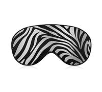 Zebra Print Sleep Mask for Women Men Side Sleeper Eye Cover with Adjustable Strap Soft Breathable Blackout Mask Slip-Free Deep Sleeping Travel Essentials