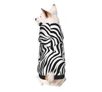Zebra Print Small Dog Hoodie Cute Printed Pet Sweater with Hood for Small Breed Dogs, Lightweight Comfortable