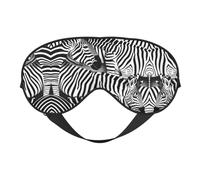 Zebra Print Soft Eye Mask - Adjustable Strap, Elastic Nighttime Shade for Meditation, Travel, and Yoga