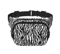 Zebra Print Square Double Layer Waist Bag Belt Fanny Pack Purse with Adjustable Strap, Running, Travel, Hiking