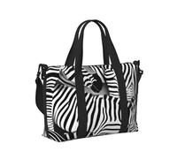 Zebra Print Travel Duffle Bag,Handheld Shoulder Weekender Overnight Bag for Travel,Gym,Yoga