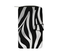 Zebra Print Wallet Multifunctional Wallets for Men Compact Wallet Purse Passport Bag