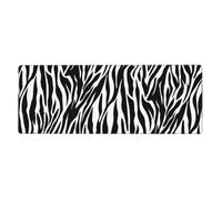 Zebra Print Washable Keyboard Mat Oversized Desk Pad for Easy Cleaning and Enhanced Workspace