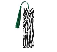 Zebra Print Wooden Bookmark Book Lovers Tassels Crafts Accessories Reading Book Club Party