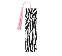 Zebra Print Wooden Bookmark Book Lovers Tassels Crafts Accessories Reading Book Club Party