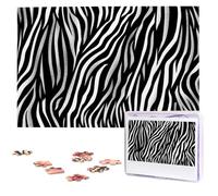 Zebra Print Wooden Puzzles 1000 Pieces Personalized Jigsaw Puzzle For Adults Interesting Custom Photo Puzzles Gift For Holiday Birthday Wedding Anniversay