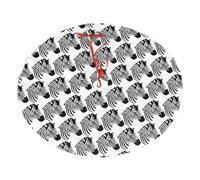 Zebra Printing Christmas Tree Skirt With 3 Red Rope Ties Xmas Trees Mat Soft Farmhouse Holiday Decoration