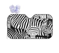 Zebra Printing Windshield Sun Shade for Car. Reflective UV and Heat Shield with Keeps Interior Cool Universal Sedans