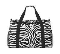 Zebra Prints Print Womens Sports Bags Travel Bag - Gym Tote Bag with Compartment,Duffel Bags for Men,Ladies Holdall,Carry On Weekend Travel Handbags for Women