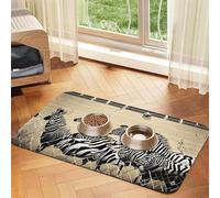 Zebra Racetrack Print Pet Absorbent Leather Tablecloth Perfect for Dogs, Cats, and Other Pets