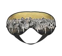 Zebra Racetrack Print Satin Sleep Mask & Eye Mask | Deep Dream Sleep Masks for Women & Men | Soft Sleeping Eye Mask to Nourish Skin