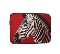 Zebra Red Laptop Sleeve for Women Men, 13 Inch Waterproof Laptop Bag Lightweight Notebook Computer Cover Bag