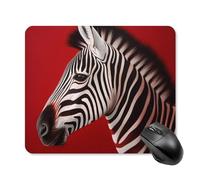 Zebra Red Mouse Pad Square Laptop Mouse Mat Cute Computer Mousepad Keyboard Pad Non-Slip Desk Pads for Gaming Office Work Home 25 * 30cm