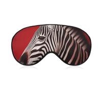 Zebra Red Sleep Mask, Ultra Soft Eye Mask for Sleeping with Adjustable Strap, Comfortable Lightweight Blindfold Eyeshade, Total Blackout Eye Cover for Night Sleep Travel Office Nap
