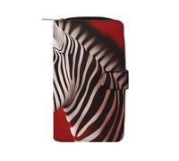 Zebra Red Wallet Multifunctional Wallets for Men Compact Wallet Purse Passport Bag