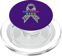 Zebra Ribbon Rare Disease Awareness - Rare Disease Day 2026 PopSockets PopGrip for MagSafe