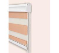 Zebra Roller Blind Half Blackout Curtain,Privacy Window Screen Dual Layer Fabric Curtain,Translucent Vision Window Shade for Bedroom Bathroom Office (Khaki,110x150cm)