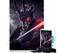 Zebra Samurai Warrior Animal Adult Jigsaw1000 Pieces Mind Boost Game Premium Laser Cut Quality Relaxing Indoor Group Activity (38x52cm)