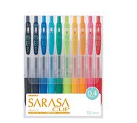Zebra Sarasa Clip 0.4, 10 Color Set (JJS15-10CA)