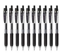 Zebra Sarasa Clip 1.0 Retractable Gel Ink Pen Rubber Grip 1.0mm Black Ink Value Set of 10