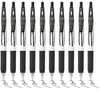Zebra SARASA CLIP Stripes Gel Pen 10pk - Retractable With Medium 0.7mm Nib, Smudge Proof, Rapid Dry Ink, Comfort Grip and Push Clip - Water Resistant Multipack