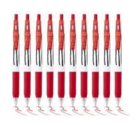 Zebra Sarasa Clip Stripes Gel Pens 10pk - Retractable Coloured Pens with Medium 0.7mm Nib, Smudge Proof, Rapid Dry Ink, Comfort Grip and Push Clip, Water Resistant