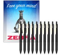 Zebra Sarasa Clip Vintage Rollerball Pen 0.7mm Black Pack of 10