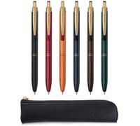 ZEBRA SARASA GRAND Gel Ballpoint Pen 0.3mm Vintage Retractable Pen, 6 Colors Set, qullity original Black slim pen case