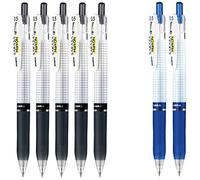 Zebra sarasa Mark on Gel ink 0.5mm ballpoint pens ink color (5 Black,2 Blue) total 7