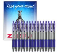 Zebra Sarasa Pen - Retractable Gel Ink Rollerball Pens - 0.7mm Nib - In Envelope Gift Packaging - Pack of 16 (Blue)
