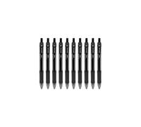Zebra - Sarasa Retractable Gel Ink Rollerball - Fast Drying - 0.7mm - Black Ink (10)