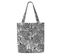 Zebra Seamless PatternSavannah Animal,Reusable Grocery Bags Shopping Tote Bags Large Capacity Canvas Shoulder bag