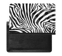 Zebra Skin Animal Texture Women's Passport Protector, Men's Passport Protector, PU Travel Passport Protector for Women Men Worker 5.8 x 3.9 x 0.4 inch
