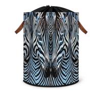 Zebra Skin Pattern Laundry Hamper Large Laundry Basket Foldable Clothe Hamper Storage Organizer Bin with Drawstring Lid Boxes for Bedroom Bathroom Room