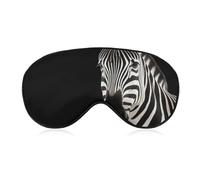 Zebra Sleep Mask Comfort Travel Eye Masks with Adjustable Elastic Strap Soft Funny Block Light Sleep Eye Cover for Side Sleeper for Nap Men Women Gift