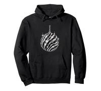 Zebra Stripe Disco Ball Wild Print Festival Aesthetic Pullover Hoodie