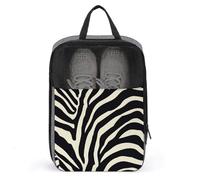 Zebra Stripe Pelt Flat Print Shoe Bag for Travel Daily Use Anti-dust Storage Carrier Golf Shoe Pouch