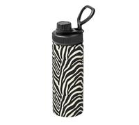 Zebra Stripe Pelt Flat Print Sports Water Bottle 18oz Stainless Insulated Water Bottles Leak Proof Hot and Cold Flask Travel Cup for Hiking Biking