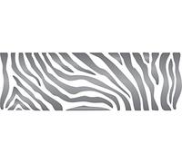 Zebra Stripe Stencil - 20.3 x 6.3 cm (S) - Reusable African Animal Wildlife Border Stencils for Painting